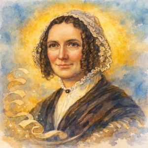 Watercolor portrait of Abigail Adams, First Lady, letter writer, and advocate for women