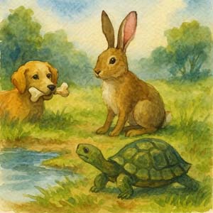 Aesop's Dog Illustration