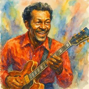 Portrait of Chuck Berry — Father of Rock and Roll