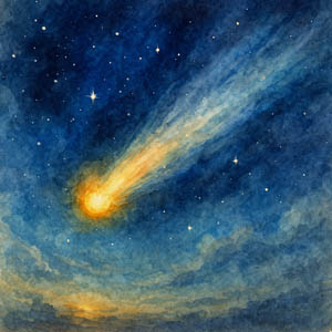 Comet blazing across the sky