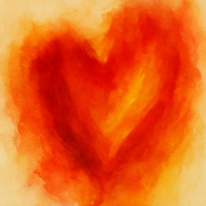 Warm watercolor symbolizing courage