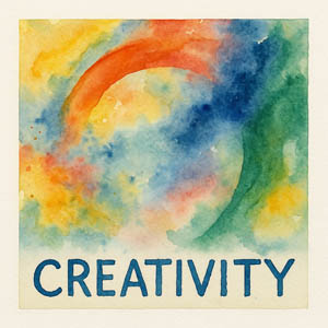 Creativity watercolor portrait