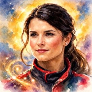 Danica Patrick watercolor portrait