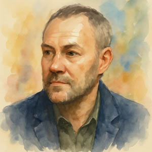 David Gray watercolor portrait