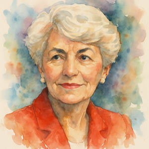 Geraldine Ferraro watercolor