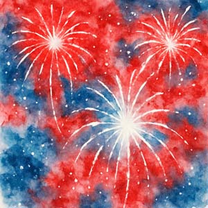 red white and blue flags