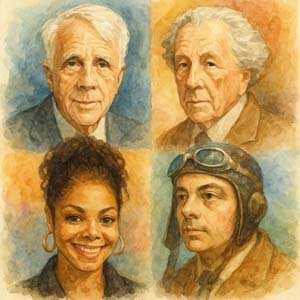 Antoine de Saint-Exupéry, watercolor portrait