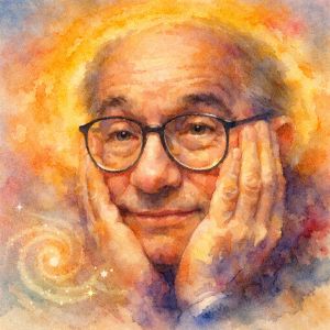 Watercolor of Alan Greenspan
