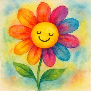 Watercolor symbolizing happiness