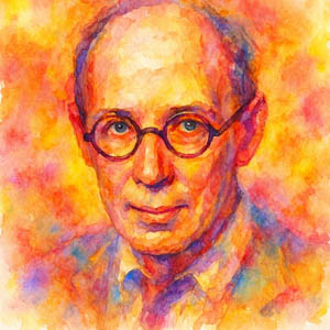 Watercolor of Henry Miller