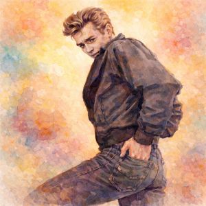 Portrait of actor James Dean