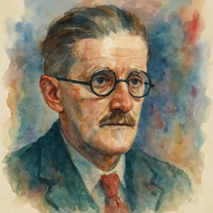 Watercolor Portrait of James Joyce