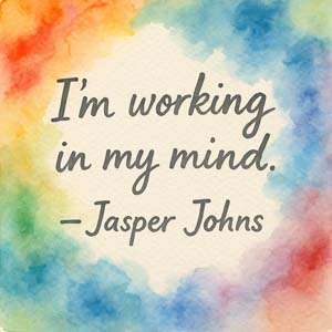 I'm working in my mind. ~ Jasper Johns