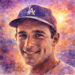 Sandy Koufax pitching, legendary left-handed ace