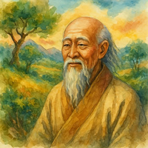 Watercolor inspired by Lao Tzu