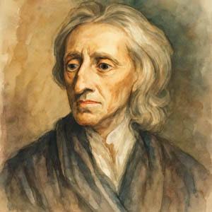 Watercolor of John Locke