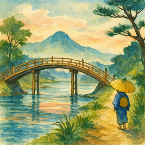 Misty Bridge at Dawn