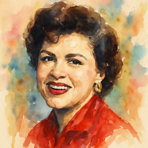 Watercolor portrait of Patsy Cline