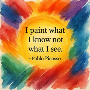 I paint what I know not what I see. Pablo Picasso
