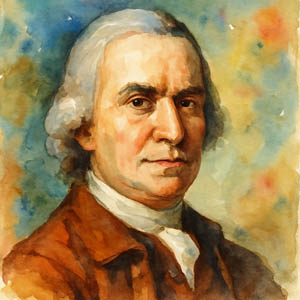 Watercolor Portrait of Samuel Adams