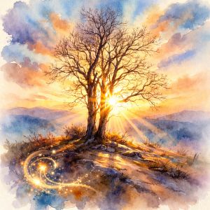 Asheville Sunrise over a hill symbolizing hope, resilience, and rising to meet challenges