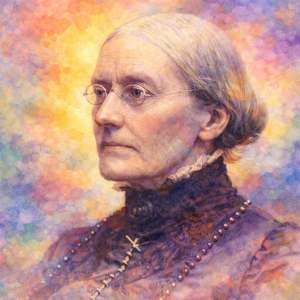 Watercolor portrait of Susan B. Anthony