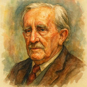 Watercolor Portrait of J.R.R. Tolkien